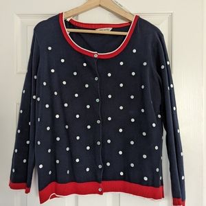 Vintage Laura Ashley polka dot Cardigan